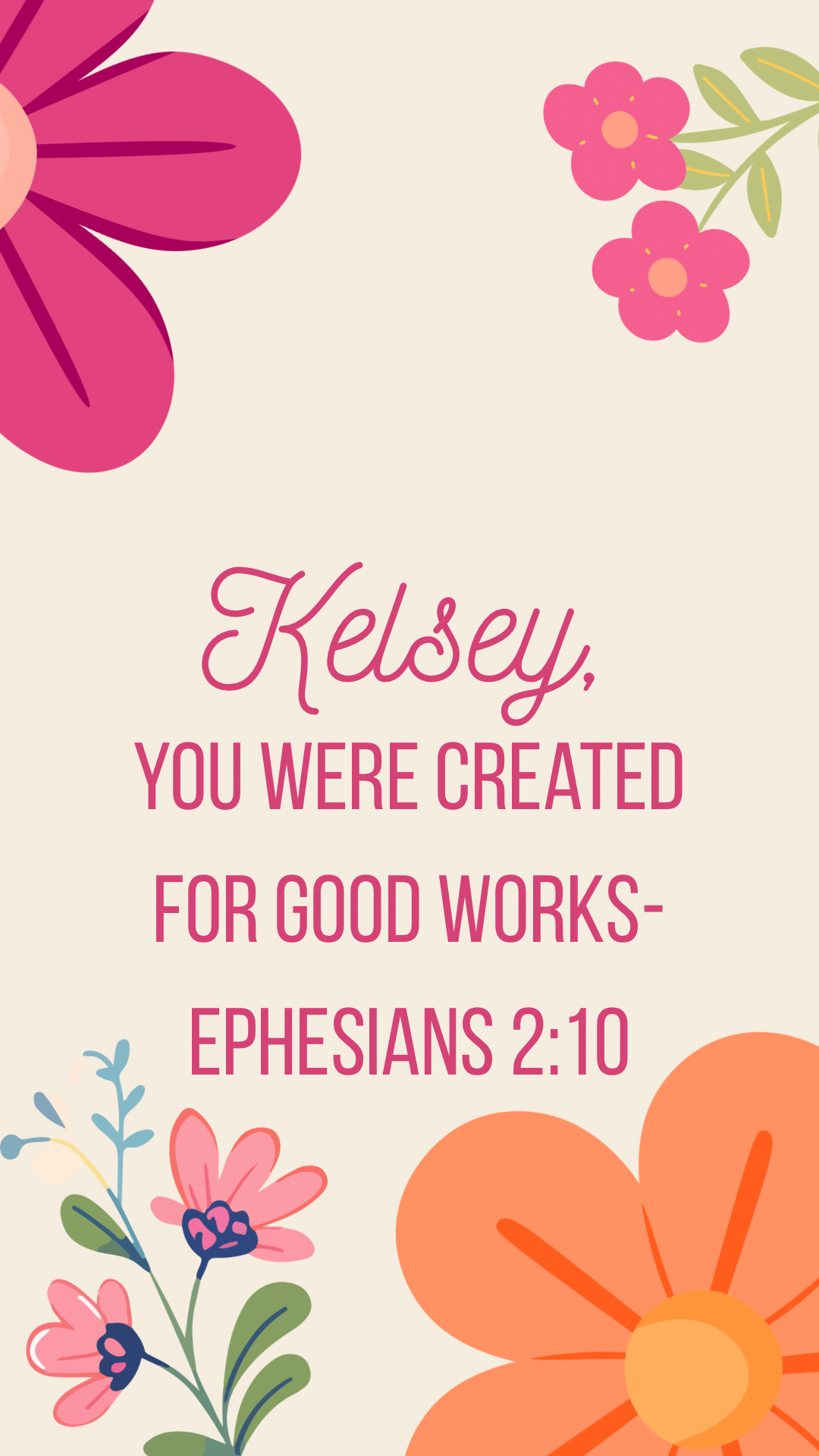 Personalized Bible Verse iPhone Wallpaper | Custom Christian Phone Background | Scripture Lock Screen with Name | Faith Gift for Women