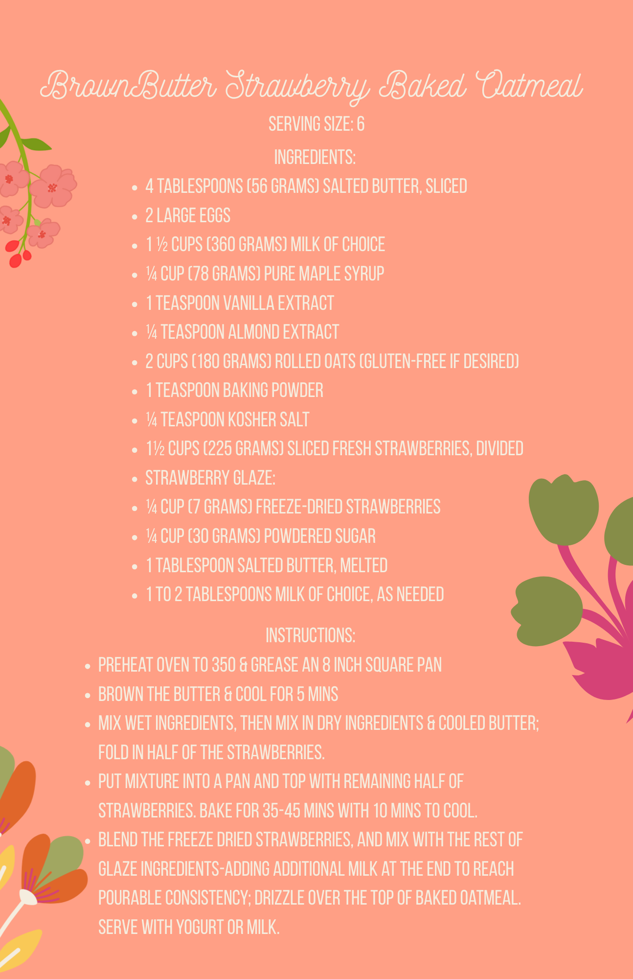 Spring Recipe Book Canva Template | Editable Seasonal Meal Planner & Recipe Organizer